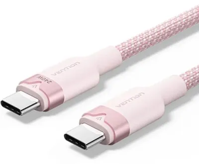 Zdjęcie produktu dla Vention TRIPH, 2 m, USB C, USB C, USB 2.0, Różowy