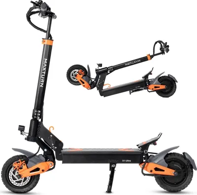 Produktbild von MAXTURN X1 Ultra - 48V20.8Ah 10'' E-Scooter Elektroroller Aluminiumrahmen - Schwarz