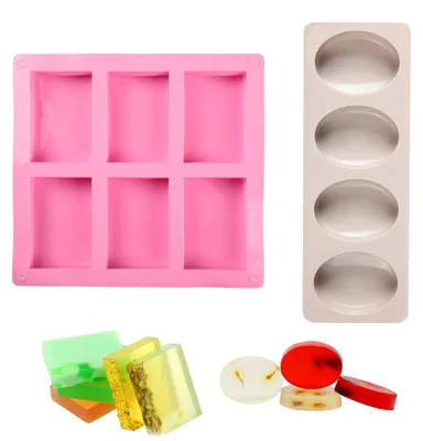 Produktbild von Silikon-Seifenformen, handgemachte Seifenformen, DIY-Formen, Seifenherstellungszubehör, weiche Antihaft-Backform für Cupcakes/Muffins für selbstgemachte Bastelprojekte