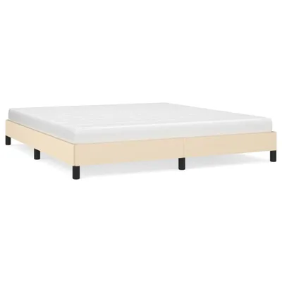 Produktbild von vidaXL Bettgestell ohne Matratze Creme 180x200 cm Stoff