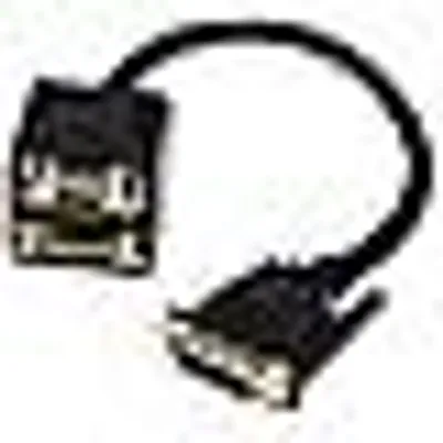 Produktbild von DVI Grafik Y-Adapter, DVI-I (24+5) zu VGA, Full HD 60Hz, 1920 x 1080 Pixel, Schwarz
