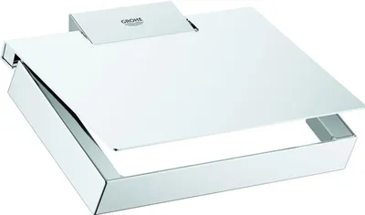 Produktbild von WC-Papierhalter Selection Cube 40781 Metall mit Deckel chrom