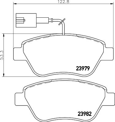 Produktbild von HELLA Bremsbeläge Satz Vorne Bremsklötze für FIAT 500 (312) 8DB 355 015-491