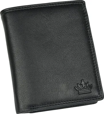 Produktbild von Geldbörse Herren Portemonnaie Echt Leder Börse Hochformat Geldbeutel Schwarz RFID-Schutz MANZA®