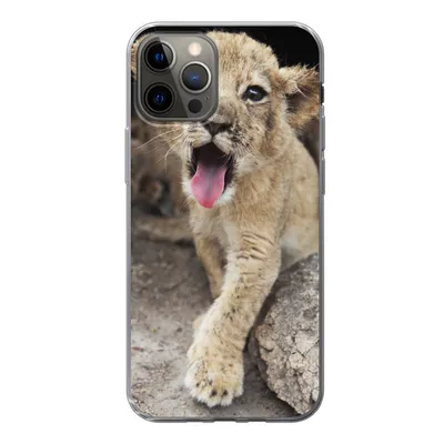 Produktbild von MuchoWow® Handyhülle Schutzhülle Hülle für iPhone 13 Pro Jungtier - Löwen - Niedlich Silikon Softcase Handy Hülle - Handy-Tasche