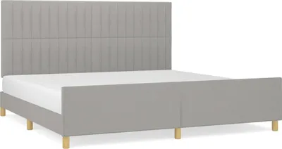 Obrázek produktu pro vidaXL Rám postele bez matrace světle šedý 200x200 cm látka