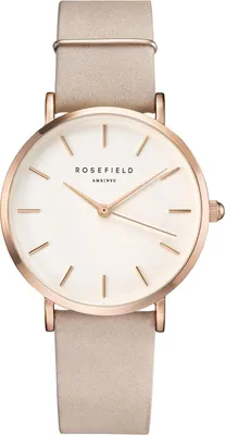 Produktbild von ROSEFIELD Damenuhr  West Village Rosa Rosegold Leder WSPR-W73