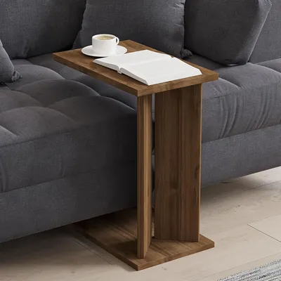 Immagine prodotto di Ottone - Tavolino da Salotto, 25x50x49h cm Marrone Noce, Forma Rettangolare