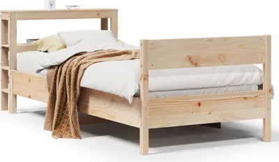 Imagen del producto de Cama de madera maciza "Maison Exclusive", sin colchón, de 75x190 cm, fabricada en pino