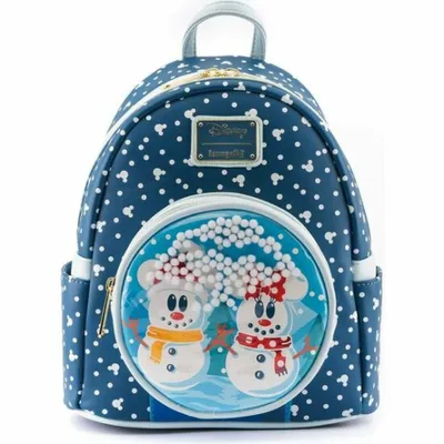 Produktbild von Loungefly Disney by Loungefly Rucksack Snowman Minnie & Mickey Snow Globe LF-WDBK1850