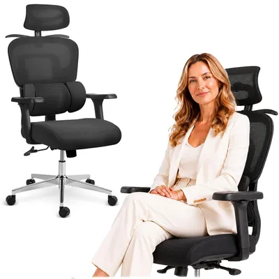 Ergonomischer Bürostuhl, höhenverstellbar, schwarz