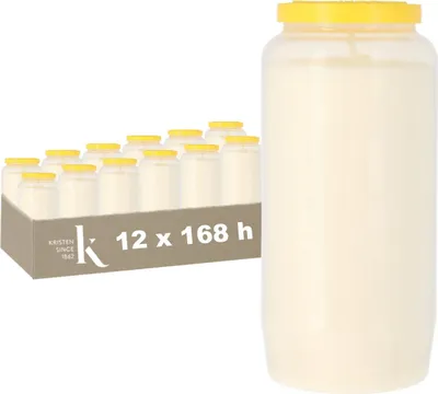 Produktbild von KRISTEN Gedenkkerze 5 Tage - Weiß – Set mit 12 Stück