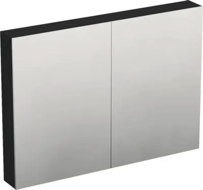 Produktbild von Jungborn Spiegelschrank TRENTA 100 x 14,4 x 72 cm schwarz zu U129 matt 3-türig IP 44