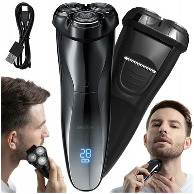 Enchen BlackStone 3 Elektrorasierer mit 3D-Scherkopf, Trimmer, 150 Min. Laufzeit