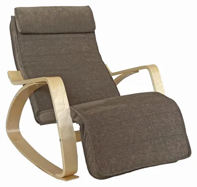 Image de Fauteuil à bascule avec accoudoirs en bois