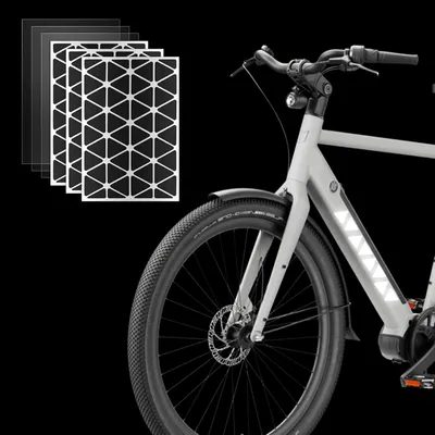 Immagine prodotto di 3 adesivi riflettenti per bicicletta, set di adesivi riflettenti, adesivi riflettenti per casco, autoadesivi, impermeabili, per bicicletta, casco, scooter