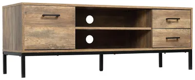 Produktbild von HOMCOM TV-Schrank, Fernsehschrank mit 2 Fächern, 2 Schubladen, Schrank Kaffee