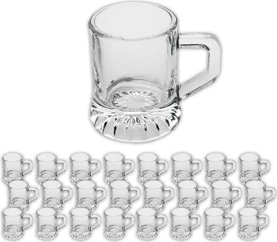 Produktbild von 48x Schnapglas mit Henkel für JGA, Party, Hochzeit, Schnapskrug, Henkelstamper, Minikrug