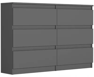 Obrázek produktu pro Komoda 120 cm 6 zásuvek skříňka FRAMIRE R-120 antracit