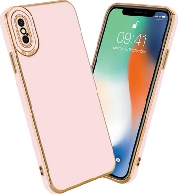 Produktbild von Cadorabo Hülle für Apple iPhone X / XS Schutz Hülle in Rosa Etui Handyhülle Cover Case TPU Kameraschutz