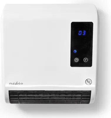 Produktbild von Elektrischer Bad Heizung Heizlüfter 2000 W | Keramik E-Heizung Wandheizlüfter energiesparend mit Thermostat& Timer 2kW | Schnellheizer Weiß | Wandmontage für Badezimmer bis zu 20 m² | Raum Heizer für Feuchtraum