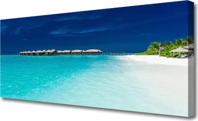 Produktbild von Tulup Leinwand-Bilder 125x50 Wandbild Canvas Kunstdruck Meer Strand Landschaft