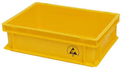 Produktbild von Warmbier Lagerbehälter IDP-STAT, ESD, 400 x 300 x 120 mm, gelb 5311.Y.10
