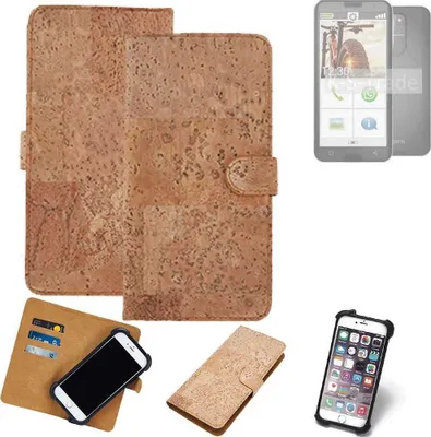 Produktbild von K-S-Trade Hülle kompatibel mit Emporia smart.5  Kork Handyhülle Cover  Schutzhülle TPU Case Bumper in Hellbraun, (1x)