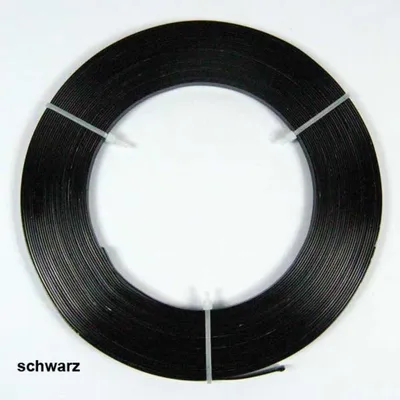 Produktbild von 10m Aluminium Flachdraht 5x1mm Aludraht flach Alu Draht Flachdraht Alustreifen schwarz