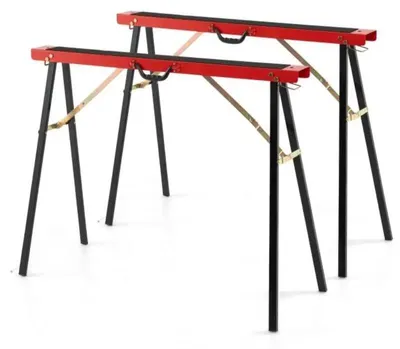 Image de Lot de 2 supports portatifs pour scie, avec surface antidérapante