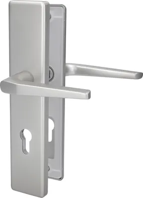 Produktbild von Alpertec Schutzbeschlag Tira Drücker/Drücker Aluminium silber 92 mm