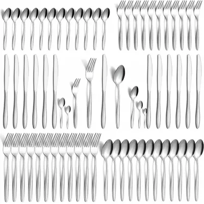 Produktbild von JL cuisine - Besteckset - 60-teilig - RVS - 12 Personen, KI-generiertes Bild