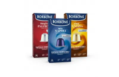 Produktbild von Verkostungsset 30 Kapseln Aluminiumkaffee Bourbon Kompatibel mit verschiedenen Nespresso®-Mischungen Caffè Borbone