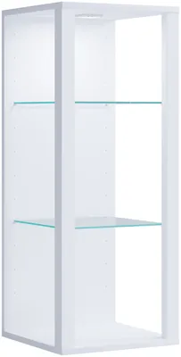Produktbild von GlasolMW Vitrinenschrank wandhängend weiß.