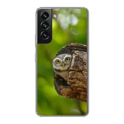 Produktbild von MuchoWow® Handyhülle Schutzhülle Hülle für Samsung Galaxy S22 Eule - Baby - Baum Silikon Softcase Handy Hülle - Mobiltelefonhülle