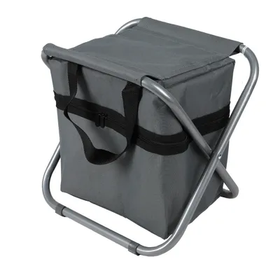 Immagine prodotto di DOCHTMANN Sgabello pieghevole con borsa termica grigio 33x27x35cm
