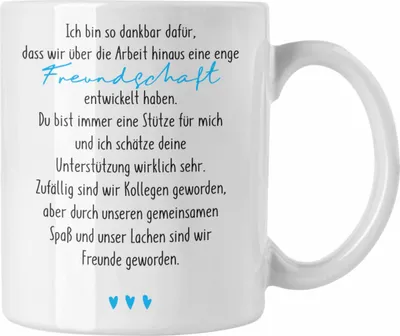 Produktbild von Trendation - Kollegin Tasse Geschenk Arbeitskollegin Freundschaft (Weiß)