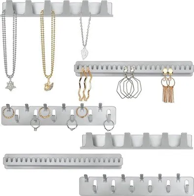 Produktbild von Famanu Aufbewahrungset für Schmuck - Set mit 6 Wandhaltern für Ohrringe