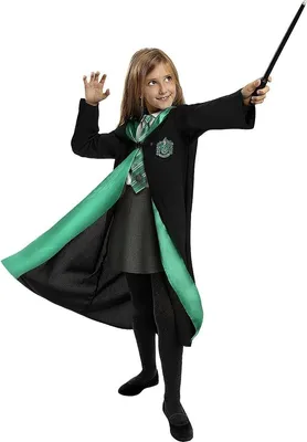 Produktbild von Harry Potter – Slytherin Umhang für Kinder Kindergröße: 140-152
