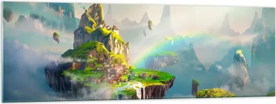 Produktbild von Bilder auf glas - Abstraktion Natur - 160x50cm - Glasbilder - Wandbilder - Kunstdruck - zum Aufhängen bereit - Wanddekoration aus Glas - Glas Bilder - Wandbild auf Glas - Einteilig - GAB160x50-3469