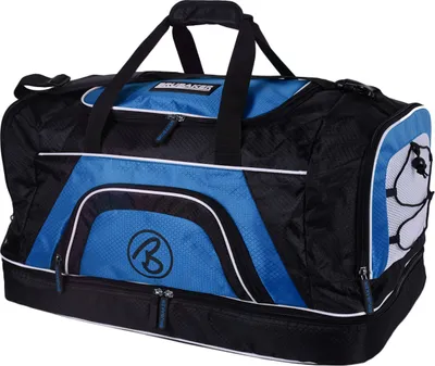 Produktbild von BRUBAKER 'Big Base' XXL Sporttasche 90 L mit großem Nassfach als Bodenfach + Schuhfach , Schwarz/Blau