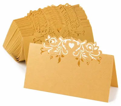 Produktbild von 50pcs Laser Cut Tischkarten Für Hochzeitstisch