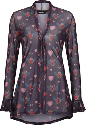 Produktbild von Jawbreaker Cardigan Damen Alchemy Hearts Long Cardigan multicolor M