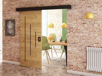 Produktbild von Schiebetür BORISA 6 – 90 cm, Eiche Craft
