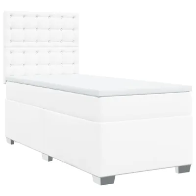 Immagine prodotto di vidaXL Letto a molle con materasso bianco 80x200 cm in Pelle finta