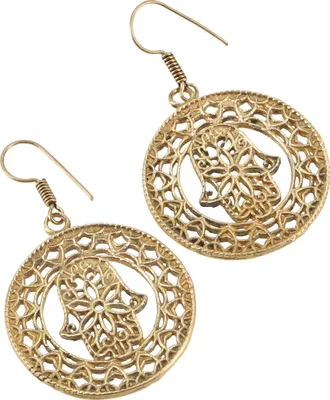 Produktbild von Tribalohrringe aus Messing, Ethnoohrringe, Goaschmuck - Model 8/gold, Gold-Farben, 4*3 cm, Ohrringe + Ohrstecker Modeschmuck