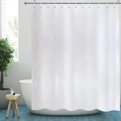 Produktbild von Famanu Duschvorhang schimmelresistent, maschinenwaschbar - weiß, 180 cm x 220 cm