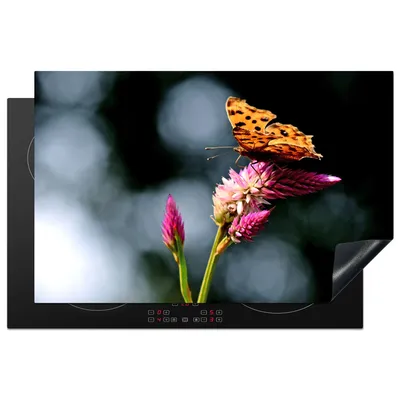 Obrázek produktu pro KitchenYeah® Krycí deska na sporák motýl - květiny - hmyz, 80x52cm, dekorace do kuchyně, keramická krycí deska, krycí deska na varnou desku