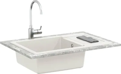 Produktbild von vidaXL Waschbecken Weiß 780 x 500 mm 80% Quarz und 20% Harz