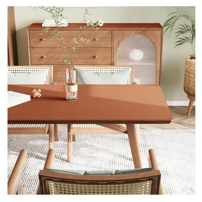 Immagine prodotto di Tovaglia PU, sottotavola 80 x 140 cm, marrone, impermeabile, pellicola protettiva